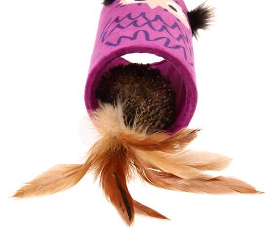 GiGwi Cat Melody Chaser Owl Tube with Sound Chip - Image 3