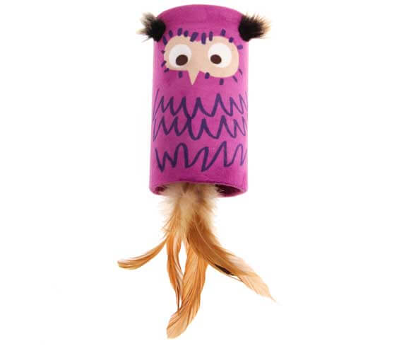 GiGwi Cat Melody Chaser Owl Tube with Sound Chip - Image 2