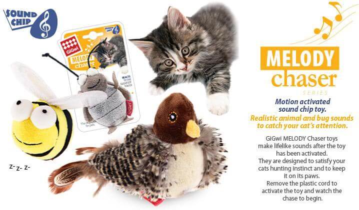 GiGwi Cat Melody Chaser Owl Tube with Sound Chip - Image 5